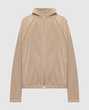 Peserico Бежева куртка з ланцюжком моніль A2512506953