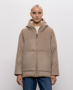 Max Mara Бежевый двухсторонний пуховик CLOWN с кашемиром MTCCLOWN
