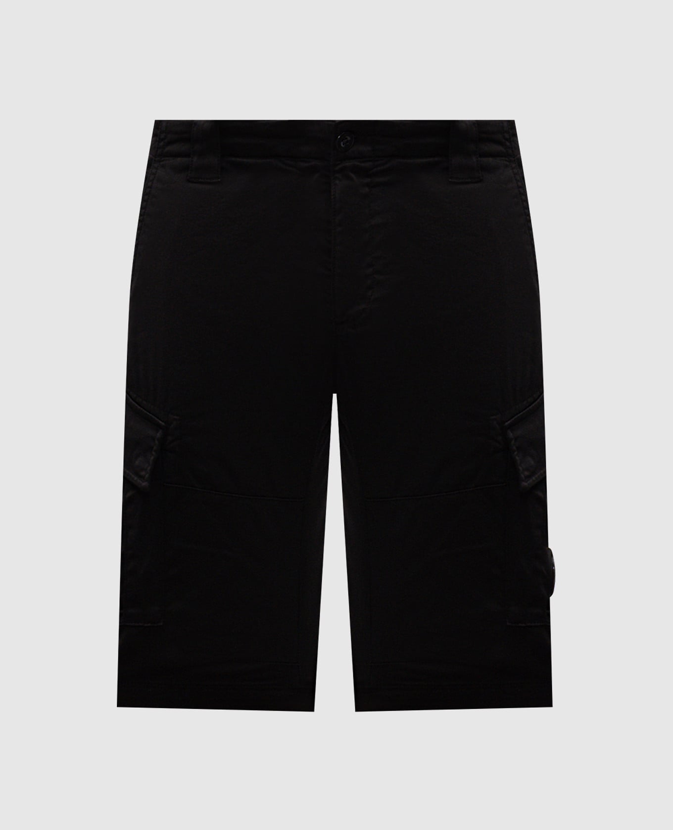 Черные шорты-карго с патчем
