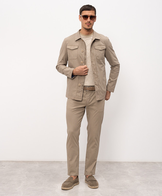 Florentino Бежеві штани з патчем логотипа 126573613722 зображення 2