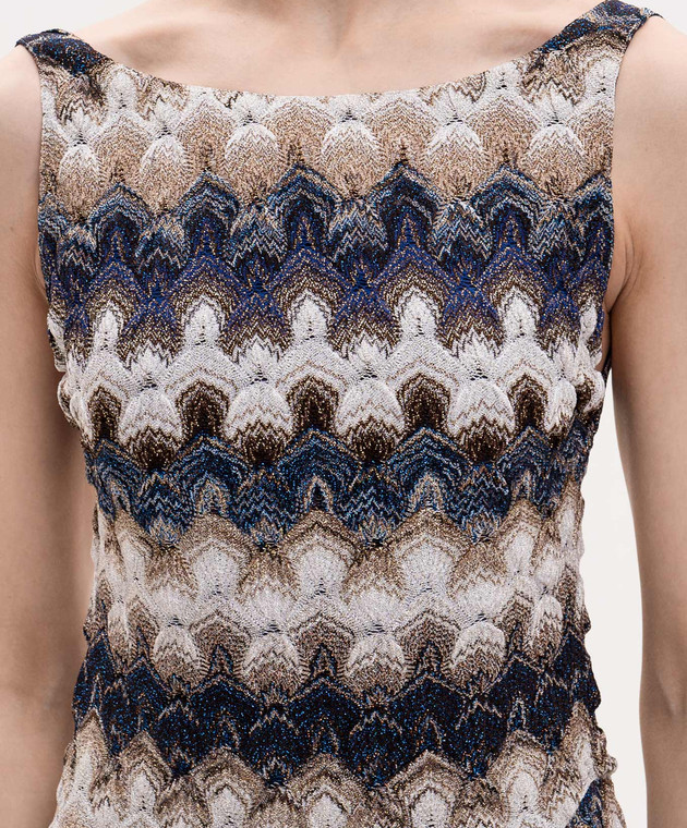 Missoni Бежева сукня з відкритою спиною з люрексом DS26SG3PBR015J зображення 4