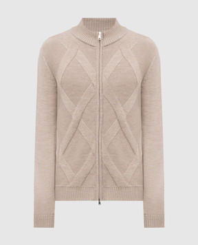 Cashmere&Whiskey Бежевий кардиган з вовни мериноса CH08