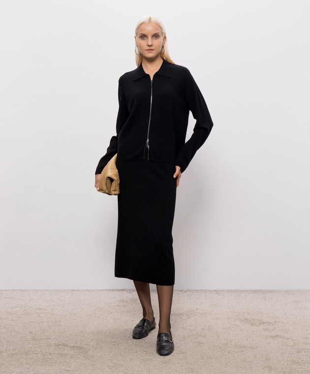 Max Mara Чорний кардиган з вовни MMLSNACK зображення 2