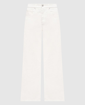 Brunello Cucinelli Білі джинси з патчем логотипа M0H81P4075
