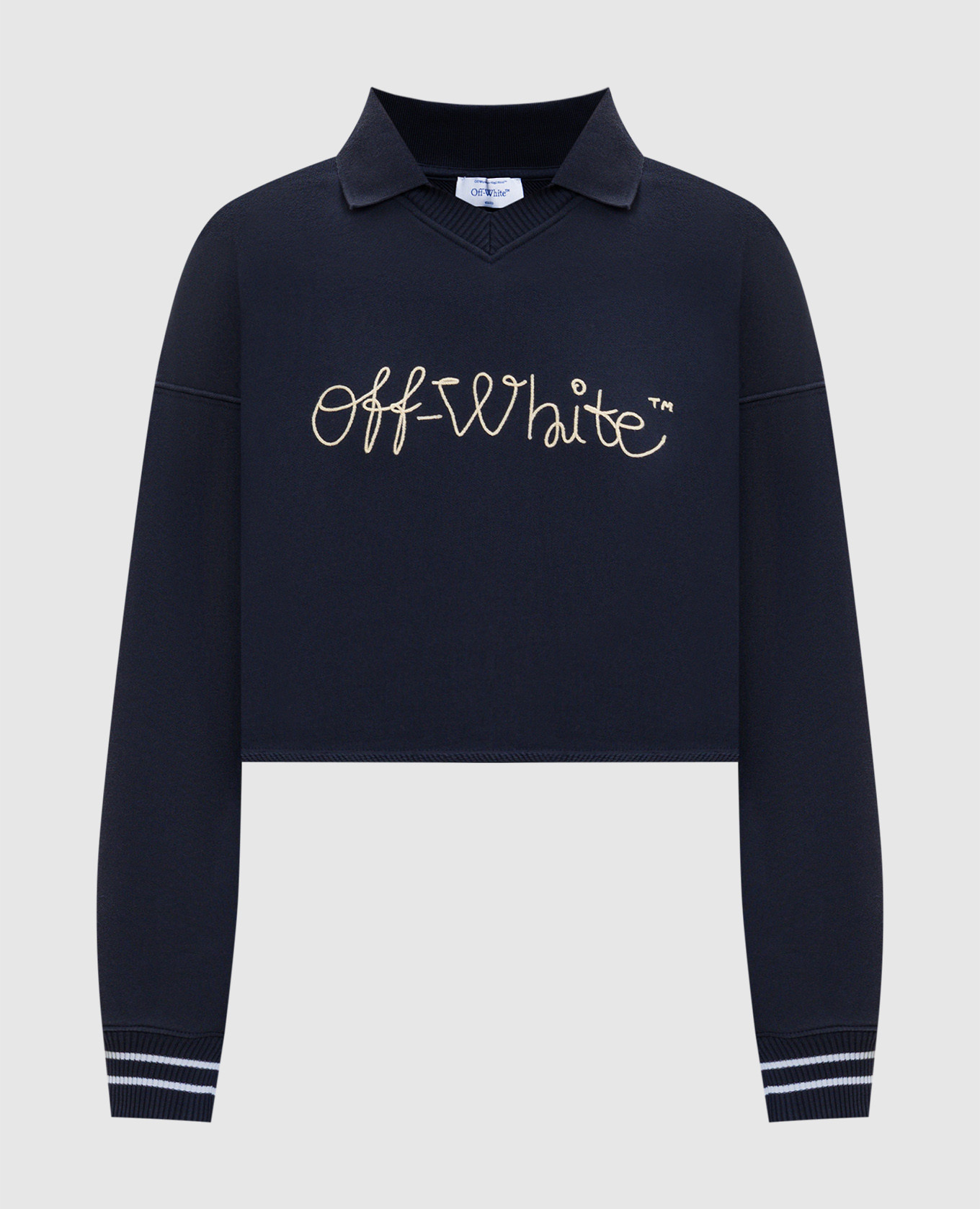 

Синий свитшот-поло с логотипом, Свитшоты