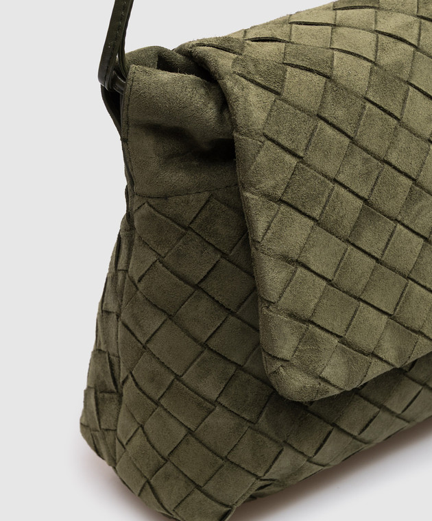Bottega Veneta Зеленая замшевая сумка Giorno 857657V5ZZ0 изображение 4