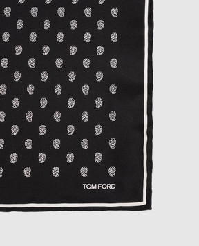 Tom Ford Черный платок-паше из шелка в узор SPR001S0210