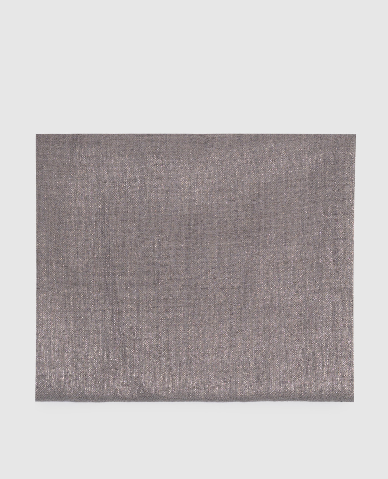 Серый палантин с кашемиром и шелком с люрексом