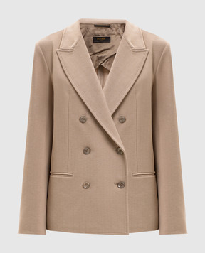 MooRER Бежевий двобортний жакет ALERIAPAR