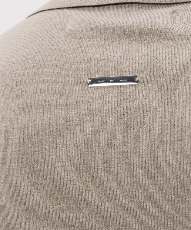 Heliot Emil Поло Alae кольору хакі з шовком M07091 зображення 5