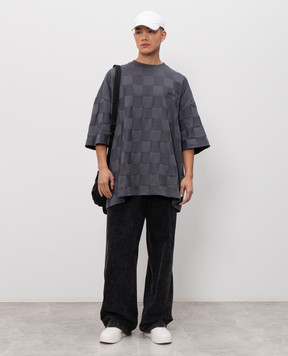 Juun.j Серая футболка в геометрический узор JC6442P073