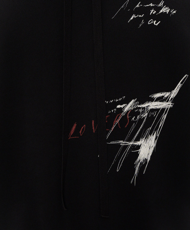 Ann Demeulemeester Черные худи Bardi Comfort B0014213FA185 изображение 5