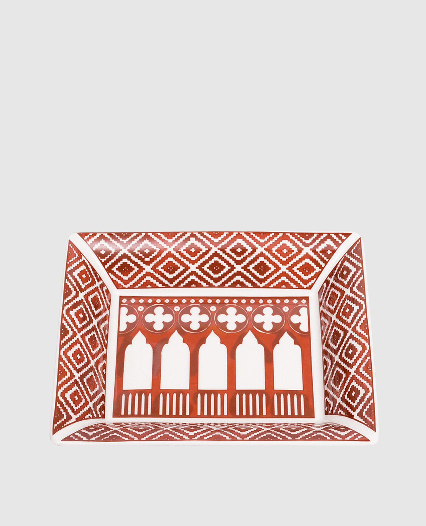 Біла порцелянова тарілка для дрібниць Venezia в подарунковій коробці