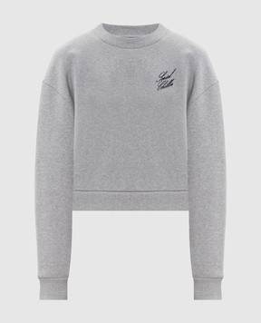 Max & Co Серый свитшот с вышивкой MCLSERIO