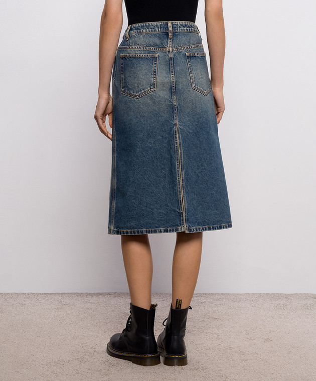 Ann Demeulemeester Синяя юбка джинсовая на запах Pauline B0014251FA769 изображение 4