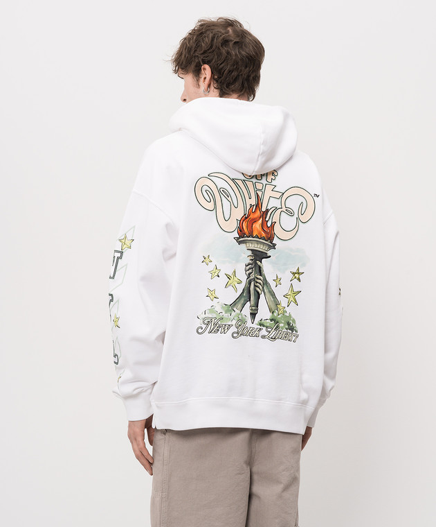 Off-White Белые худи New York Liberty 44MBB085Z26F005 изображение 4