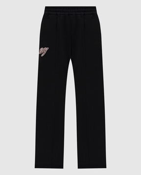 Dolce&Gabbana Черные спортивные штаны с монограммой логотипа FTC93ZGDDAJ