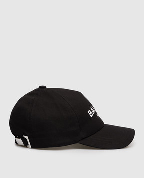 Balmain Черная кепка с вышивкой логотипа GH1XA015CB24