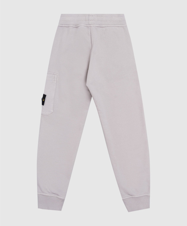 Stone Island Детские серые джоггеры с патчем логотипа L2S166200002S0A2028 изображение 2