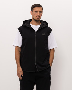 Dolce&Gabbana Чорний жилет з патчем логотипа G9AOGTGK305