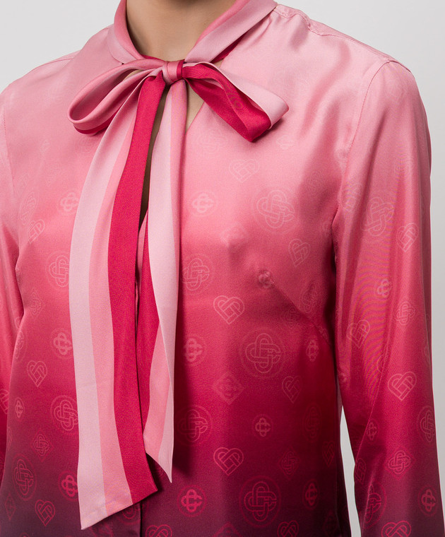 Casablanca Рожева блуза із шовку з ефектом градієнта WSS26SH26201 зображення 5