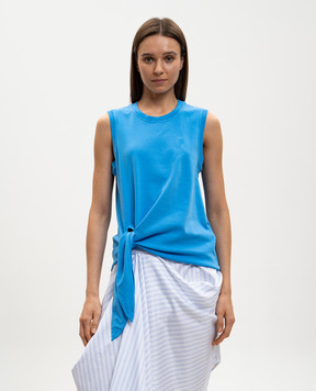 JW Anderson Синяя майка с вышивкой монограммы JO0284PG1810