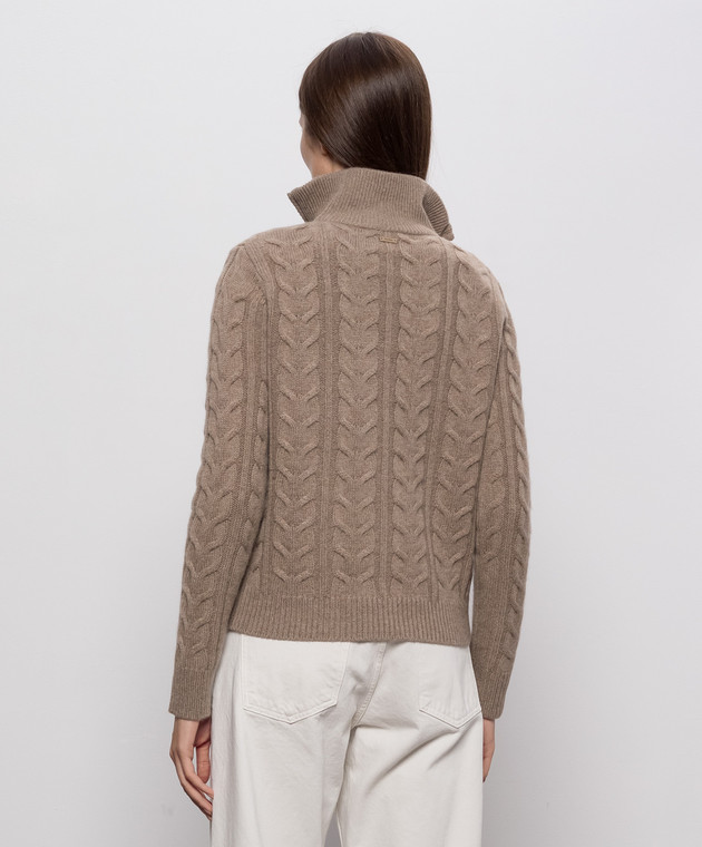 Max Mara Коричневий светр LIBERO з кашеміру MXMLIBERO зображення 4