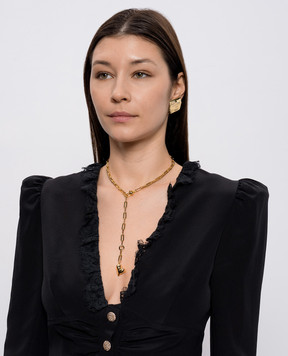 Jenny Bird Золотая цепочка Puffy Heart с позолотой JB1356HPGW