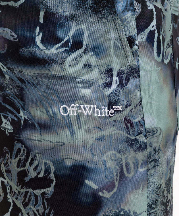 Off-White Сині шорти Land&Sky 44XCB092S26F004 зображення 5