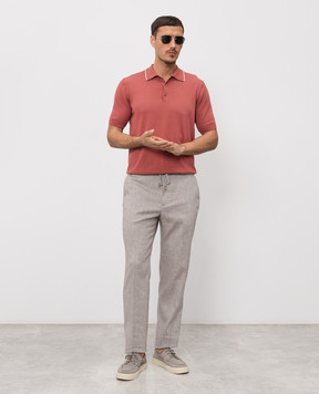 Peserico Серые брюки из льна и шерсти R54795D05814