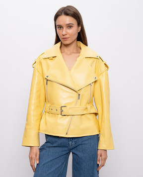 Babe Pay Pls Жовта шкіряна косуха 2208ЗМGRAND