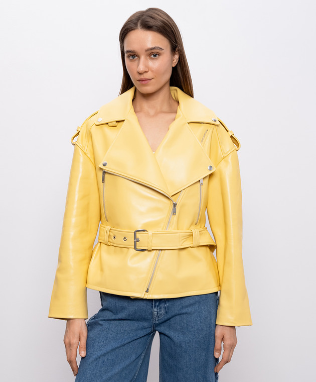 Babe Pay Pls Желтая кожаная косуха 2208ЗМGRAND изображение 3