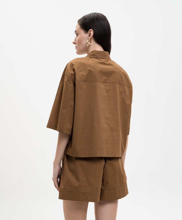 Solotre Коричневая рубашка M1AB0019 изображение 4