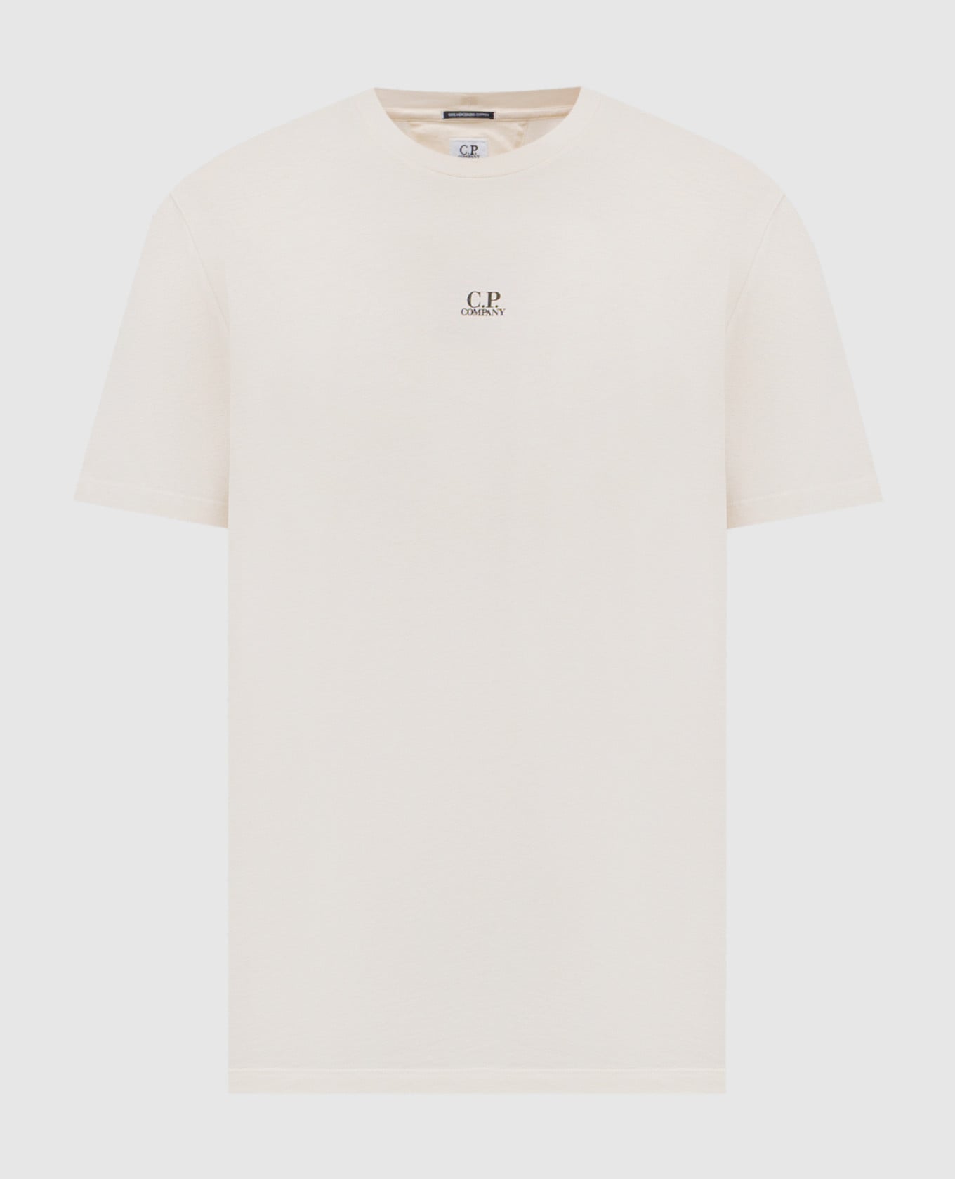 Бежевая футболка с логотипом