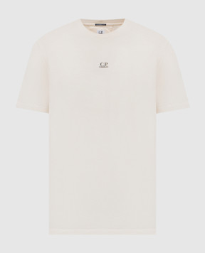 C.P. Company Бежева футболка з логотипом MTS114A006374G