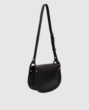 Valentino Чорна шкіряна сумка-седл Rockstud 8W2B0T06FEF