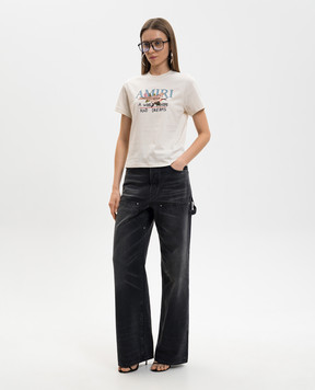 AMIRI Бежева футболка A World Of Hope And Dreams AWTOJR1044