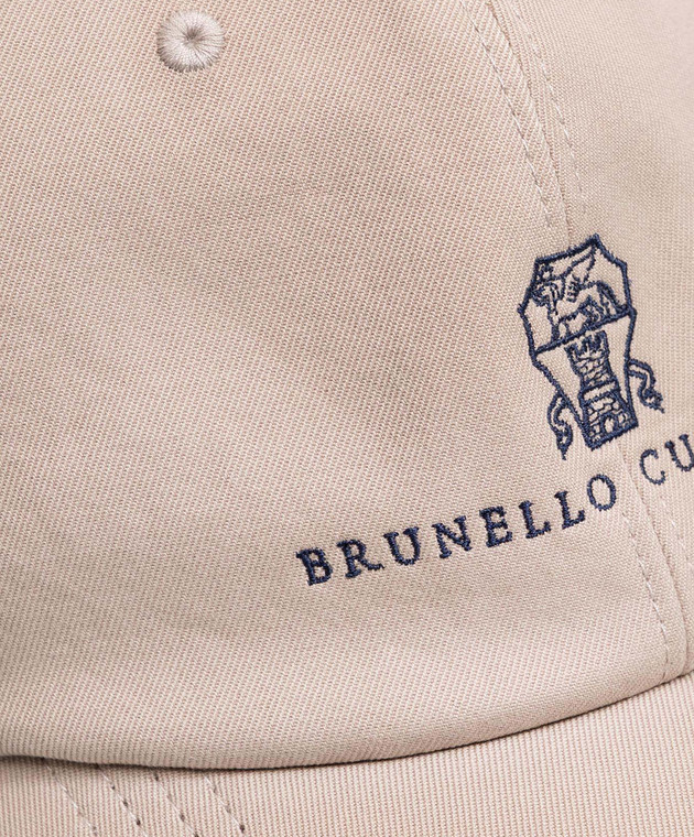 Brunello Cucinelli Кепка сірого кольору з вишивкою M252D9850 зображення 4
