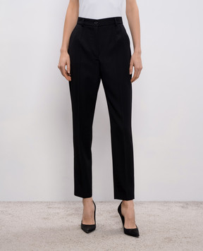 Dolce&Gabbana Чорні штани з вовни FTAM2TFU2OW