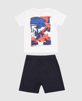 Off-White Дитячий костюм з принтом логотипа та емблеми 44B2X007S26J001