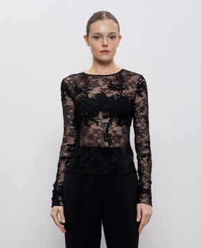Ermanno Scervino Life Черный топы из кружева D474M301YLP