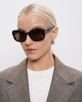 Max Mara Коричневі сонцезахисні окуляри UNNO з гравіюванням логотипа MXOUNNO