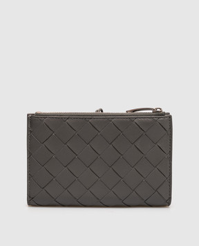 Bottega Veneta Сіре шкіряне портмоне Andiamo 876346VCPP2