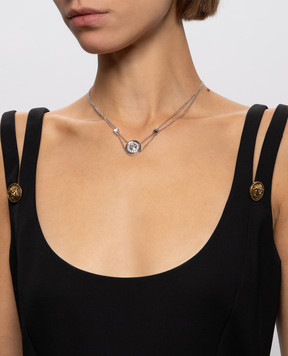 Versace Сріблястий ланцюжок Medusa з кристалами 10269831A00621