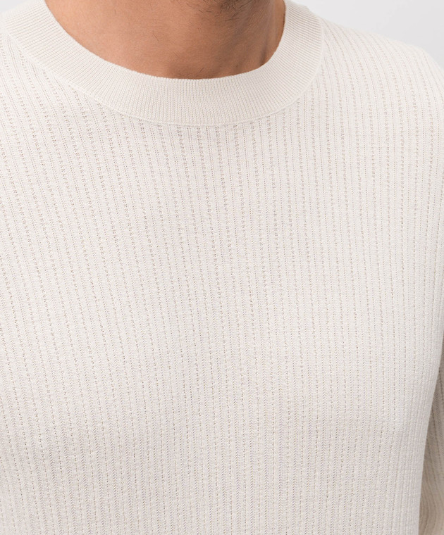 Brunello Cucinelli Джемпер цвета айвори M29806200P изображение 5