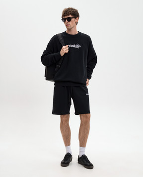 Off-White Черные шорты с эмблемой Heraldic Arrow 44MCI013S26F001