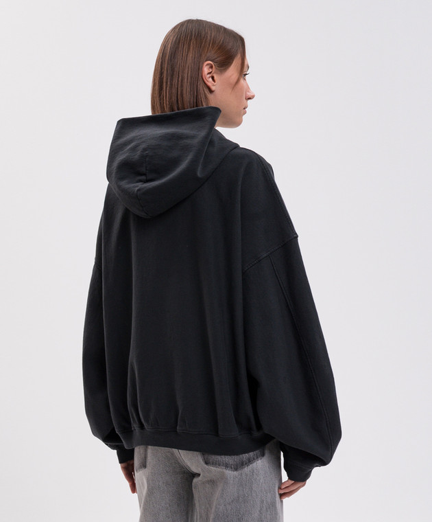 Alexander Wang Чорна спортивна куртка з фактурним логотипом UCC4262312 зображення 4