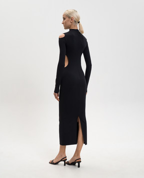 Off-White Чорна сукня Meteor з логотипом 2DB56JS26JER001