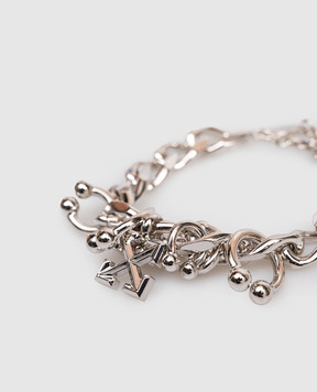 Off-White Сріблястий браслет-ланцюг Piercing OWOA12ZS26MET001