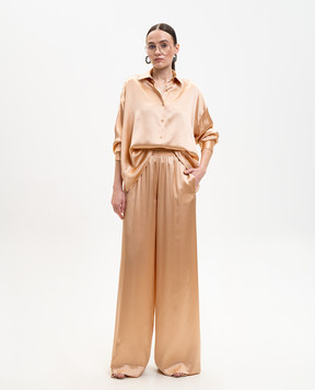 Ermanno Scervino Бежева блуза із шовку D482K772NXE